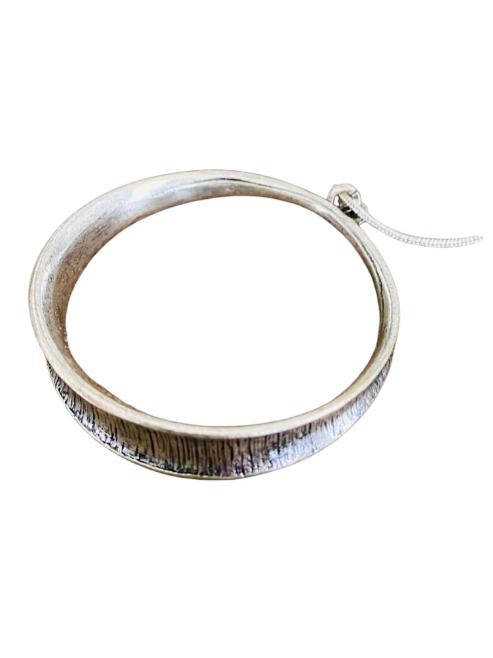 J. Jill Silver-Tone Necklace with Cream Pouch